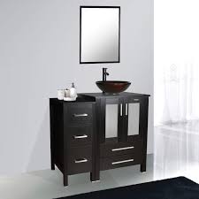 And they come in a variety of styles that match our bathroom cabinets and mirrors for a coordinated look. Eclife 36 Bathroom Vanity Sink Combo W Black Small Side Cabinet Round Tempered Glass Vessel S White Vessel Sink Bathroom Furniture Modern Wall Mounted Vanity