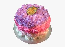 Use these petal tips you can create a beautiful assortment of flowers for your next birthday or wedding cake. Colorful Flower Cake Full Flower Cake Design Hd Png Download Kindpng