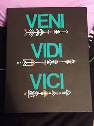Veni Vidi Vici I Came I Saw I Conquered Canvas Quotes Canvas Crafts Diy Canvas