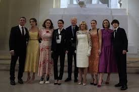 Joe biden is a democrat who serves as the 46th president of the united states. Joe Biden S Granddaughters Naomi Finnegan Maisy Natalie S Inauguration Night Style
