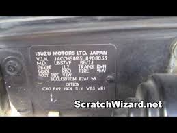 how to find your isuzu paint code youtube