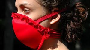 Image result for mask out of athletic bra cup inserts