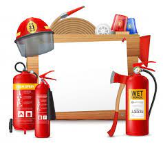 Free Vector Fire Extinguisger Frame With Clear Piece Of Paper On Wooden Surface With Fire Suppression Bottle Units Illustration Fire Extinguisher Fire Fire Suppression
