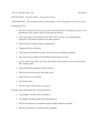 Http Www Fayettecountyga Gov Hum Res Hr2 So Jail10 20 20records 20clerk 20 20jail Pdf