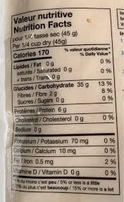 The grains fluff up just slightly, and, like barley, they have more of an al dente mouth feel when done cooking. Couscous Nutrition Facts Dry