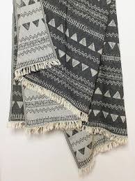 Black And White Pattern Throw Blanket Throw Blanket Black White Geometric Boho Picnic Blanket Bed Throw Sofa Blanket Cotton Snug Blanket Extra Large Beach Sheet Towel Boho Throw Blanket Blanket Black Boho Picnic