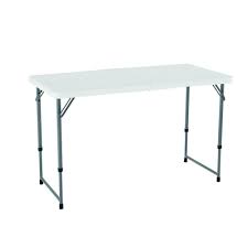 Mobile White Granite Adjustable Table Camping Table