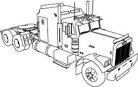 Freightliner Aerodyne Tir Long Trailer Truck Coloring Page Truck Coloring Pages Tractor Coloring Pages Big Trucks