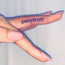 Sweetener Finger Tattoo Tiny Tattoos For Girls Dainty Tattoos Cute Finger Tattoos