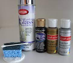 Tutorial On Faux Mercury Glass With Antique Paints Mercury Glass Diy Mercury Glass Krylon Looking Glass