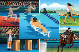Modern pentathlon pictogram color logo icon. What Is A Modern Pentathlon Britannica