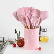 Shop for silicone kitchen utensils at bed bath & beyond. Buy 12 Pieces Silicone Cooking Utensils Set Non Stick Spatula Shovel Wooden Handle Cooking Tools Set Kitchen Tools Coo