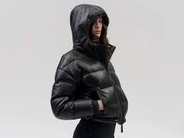 Templa Leather Puffer Jacket Black Jackets Puffer Puffer Jackets