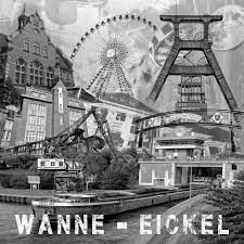Trams en locomotieven in de tuin. Wanne Eickel Collage Sw Fritzart Online Shop