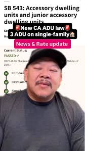 Attention California homeowners — big change coming January 1, 2026. SB 543  makes it clearer that a single-family property can add a powerful combo:  one detached ADU, one internal conversion ADU, and ...