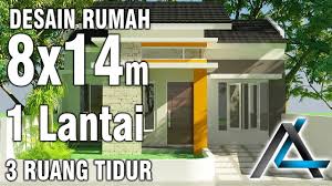 Desain denah rumah ukuran 6×10 3 kamar tidur. Desain Rumah 1 Lantai 8x12 Meter By Arsika Desain Konstruksi