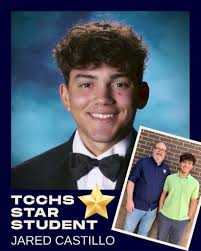 Congratulations to TCCHS's STAR Student and STAR Teacher ⭐ TCCHS is proud  to recognize Jared Castillo, the STAR Student for the Class of 2026, and  his selected STAR Teacher, Mark Thompson. The