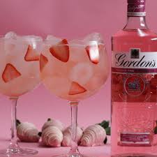 Strawberry And Rose Gordon S Pink Spritz Pink Gin Cocktails Birthday Drinks Gin Cocktail Recipes