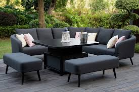 Our first corner dining set appears in rich natural wood, with an unfussy but detailed design. Ambition Square Corner Sofa Dining Set With Rising Table Charcoal The Clearance Zone
