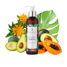 Indulekha hair oil ingredients with their benefits in detail: African Citrus Superfruit Hair Oil Flora Curl Haircare