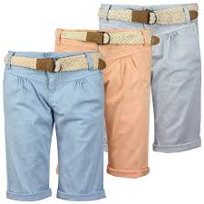 Check spelling or type a new query. Fresh Made Damen Bermuda Shorts Kurze Hose Mit Abnehmbarem Gurtel Flechtgurtel Ebay