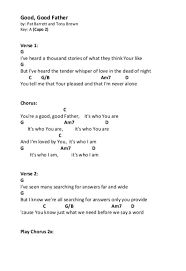 Good Good Father Chords Page 1 Ukulele Worship Songs Guitar Chords And Lyrics Ukulele Songs