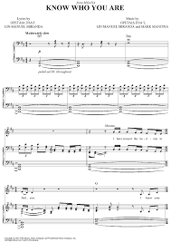 Lin Manuel Miranda Opetaia Foa I We Know The Way Know Who You Are From Moana Piano Sheet Music Free Sheet Music Piano Sheet Music