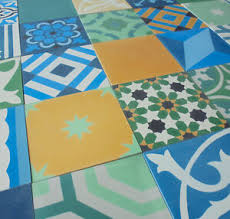 Italia +39 0532 846113 f. 1m Zementfliesen Patchwork Grun Blau Gelb Vintage Retro Jugendstil Fliesen Ebay