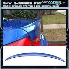 Colorchip basic paint chip repair kitb $39.95 $39.95 b45 estorilblau ii metallic 2014 bmw 3 series. 12 18 Bmw F30 4dr Trunk Spoiler Oem Painted Color B45 Estoril Blue Metallic Ebay