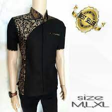 Contoh batik yang dipadukan dengan kain polos, lurik, brokat, untuk ke pesta atau hari biasa. Hot Promo Kemeja Batik Pria Hem Kombinasi Baju Batik Pria Modern Seragam Batik Murah Baju Kantor Shopee Indonesia