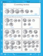 How do you count money. Counting Money Math Practice Worksheet Grade 3 Teachervision