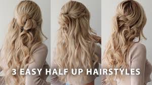 Leave it straight or wavy for a more casual look. 3 Easy Half Up Hairstyles Spring 2021 Perfect For Weddings Bridal Prom Work Youtube
