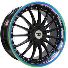 Black And Purple Rims Black Wheel With Neo Chrome Rim Car Rims For Cars Wheel