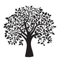 Trees Clipart Black And White Family Tree Clipart Oak Tree Silhouette Tree Art