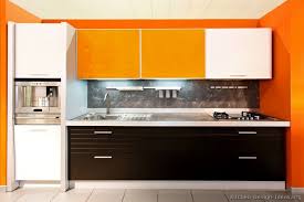 pictures of modern orange kitchens