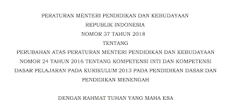 Kwartir nasional gerakan pramuka telah menerbitkan petunjuk teknis juknis perkemahan wirakarya nasional tahun 2021. Permendikbud 37 Tahun 2018 Tentang Ki Kd Jenjang Dikdasmen