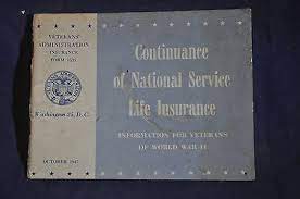 The national insurance service (norwegian: 1945 Ww2 Continuation Of National Service Life Insurance Booklet Ebay