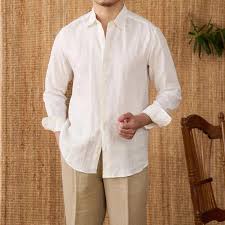 Relaxed fit casual long sleeve shirt linen - Men's Fashion – Antonios