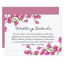 Romantic Spring Pink Flowers Wedding Card Elegant Gifts Gift Ideas Custom Presents Wedding Enclosure Cards Elegant Wedding Themes Pink Wedding Flowers