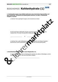 Materialpaket Zur Biochemie Kohlenhydrate Aminosauren Proteine Liptide Unterrichtsmaterial In Den Fachern Biologie Chemie Biochemie Chemie Biologie
