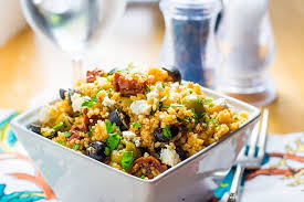 Place the couscous and cranberries in a heatproof bowl. 10 Minute Greek Style Couscous Salad With Feta Erren S Kitchen