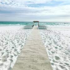 A Beautiful December Wedding Here In Destin Florida The White Runner Carpet Made A Gr Florida Wedding Venues Beach Wedding Venues Beach Florida Beach Wedding