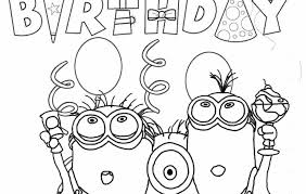 Minion Birthday Coloring Pages Minion Coloring Pages Birthday Coloring Pages Coloring Pages