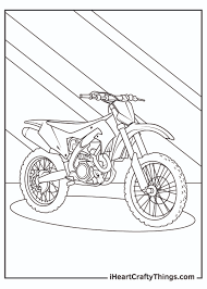 The dirt bikes have original factory graphics (decals) for more detailed coloring. Printable Motorcycle Coloring Pages Updated 2021