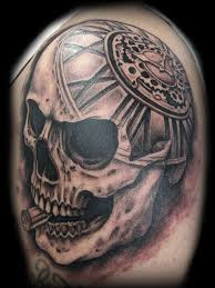 Realism Bite The Bullet Tattoo Pin On Tattooed Skulls