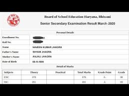 Haryana Board 12th Result Kaise Dekhe 2020 Bseh 12th Result Kaise Dekhe Haryana Board Result 2020 Youtube