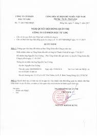CÔNG TY CỔ PHẦN ĐẦU TƯ LDG - Số: 02 /2017/NQ-HĐQT