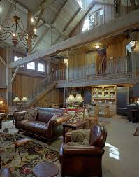 Rustic Barndominium Living Room Timber House Metal Building Homes Building A House