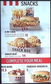 Would save kfc the step of having to product this crappy sesame mash up anyway and just go with a bread product they use already. Kfc Menu Menu For Kfc Dubai Outlet Mall Area Dubai