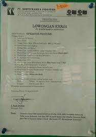 Tinggi badan pria minimal 160cm. Lowongan Kerja Pt Surteckariya Indonesia Terbaru Ahsan Loker